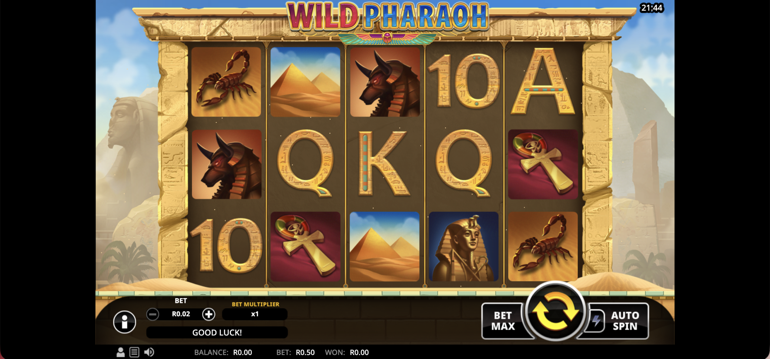 Wild Pharaoh screenshot 2026 07 28 at 21.44.49